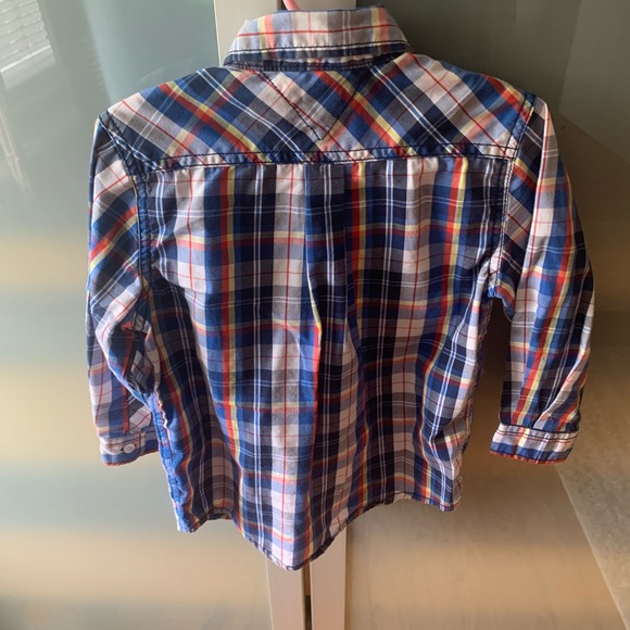 Plaid Print Tommy Hilfiger Button Down Collared Shirt - Picture 3 of 3